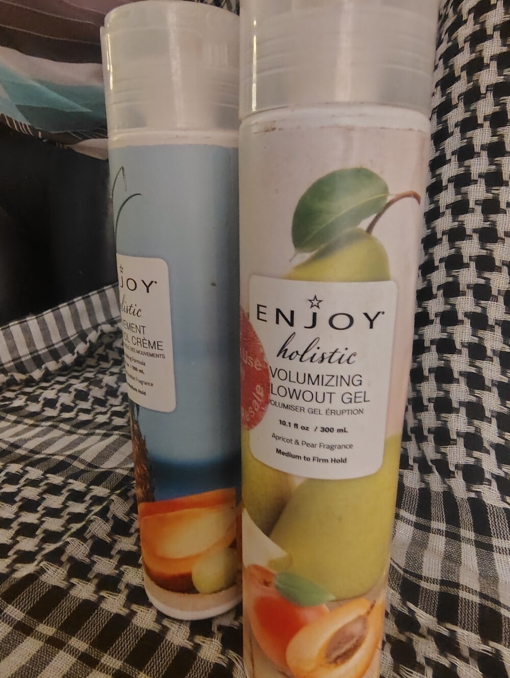 NWT ENJOY Holistic Volumizing Blowout Gel 10.1 oz Apricot Pear Duo Pack